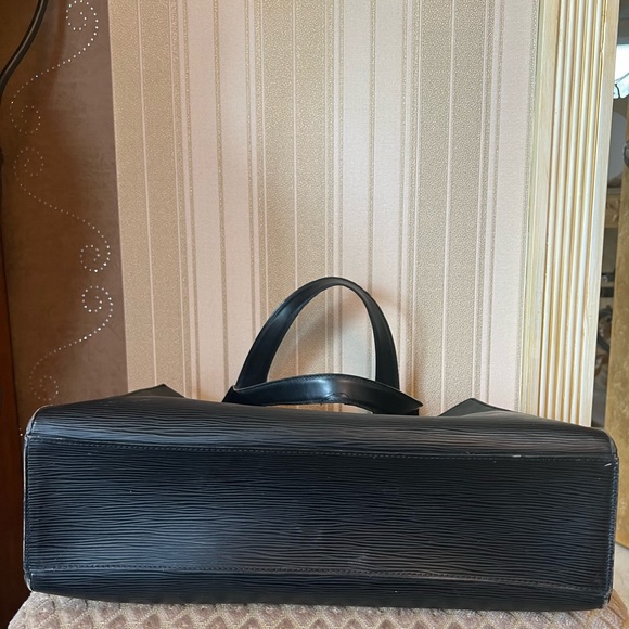 Louis Vuitton Gemo Epi Tote Shoulder Bag One Size Black Leather AUTHENTIC Used - Picture 6 of 13